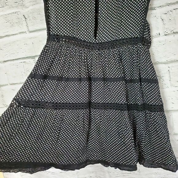 Free People Retro A Line Dress Black And White Womens Small Rayon - Picture 6 of 9
